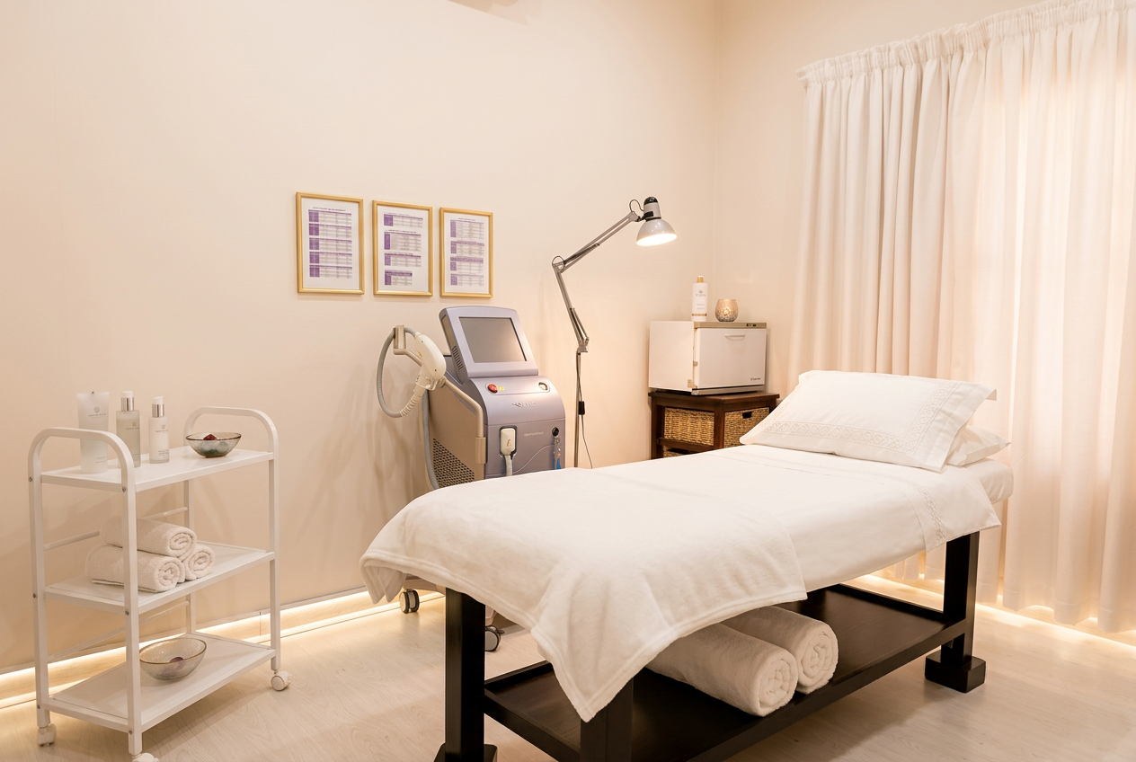 Alma Soprano XLi laser hair removal treatment room